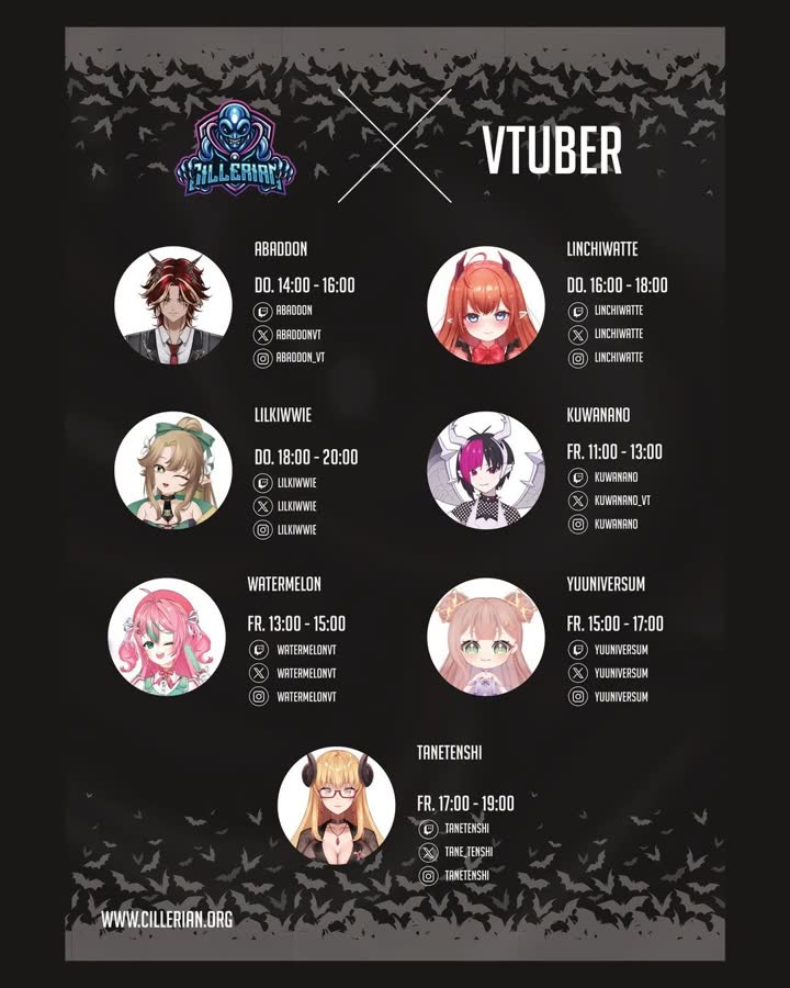 Cillerian × VTuber Lineup